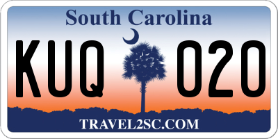 SC license plate KUQ020