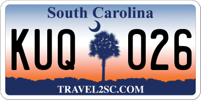 SC license plate KUQ026
