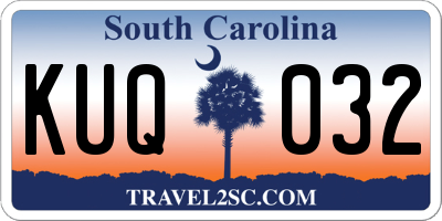 SC license plate KUQ032