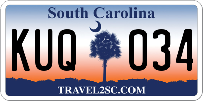 SC license plate KUQ034