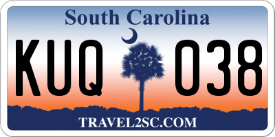 SC license plate KUQ038