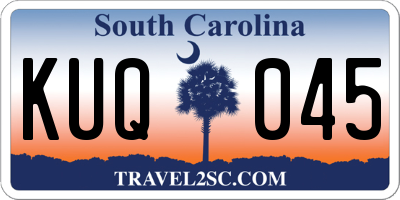 SC license plate KUQ045