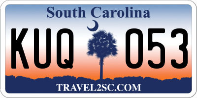 SC license plate KUQ053