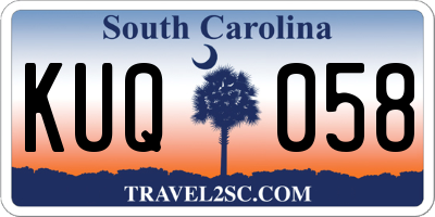 SC license plate KUQ058