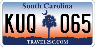 SC license plate KUQ065