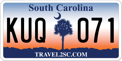 SC license plate KUQ071