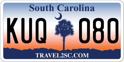 SC license plate KUQ080