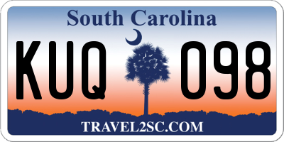 SC license plate KUQ098