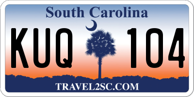 SC license plate KUQ104