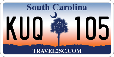 SC license plate KUQ105