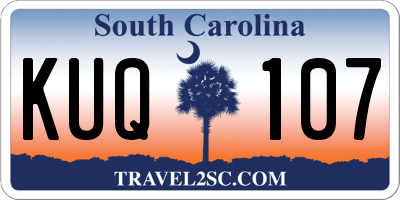 SC license plate KUQ107