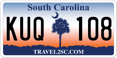 SC license plate KUQ108