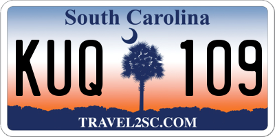 SC license plate KUQ109