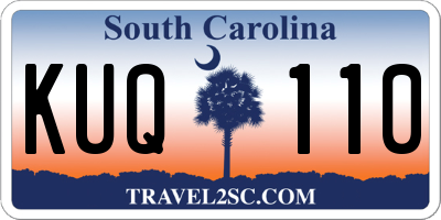 SC license plate KUQ110