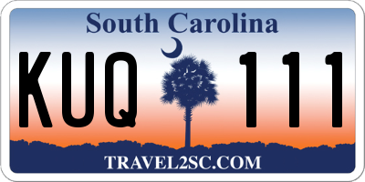 SC license plate KUQ111