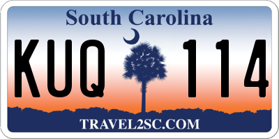 SC license plate KUQ114