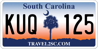 SC license plate KUQ125