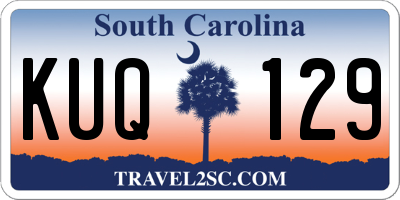 SC license plate KUQ129