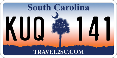 SC license plate KUQ141