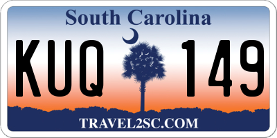 SC license plate KUQ149