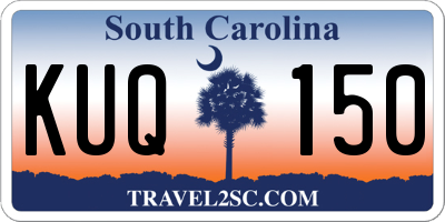 SC license plate KUQ150