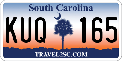 SC license plate KUQ165