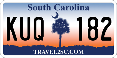 SC license plate KUQ182