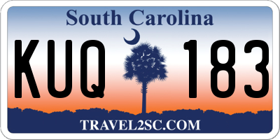 SC license plate KUQ183