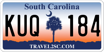 SC license plate KUQ184