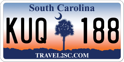 SC license plate KUQ188