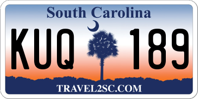 SC license plate KUQ189