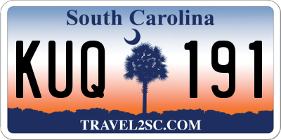 SC license plate KUQ191