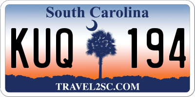 SC license plate KUQ194