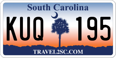 SC license plate KUQ195