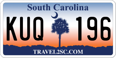 SC license plate KUQ196