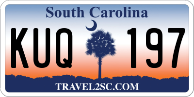 SC license plate KUQ197