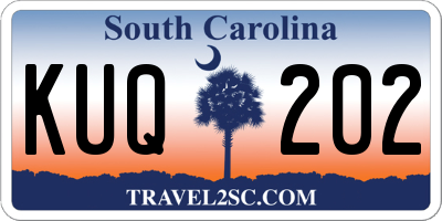 SC license plate KUQ202