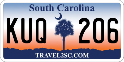 SC license plate KUQ206