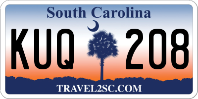 SC license plate KUQ208
