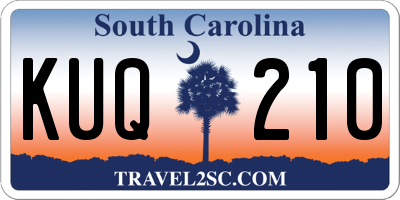 SC license plate KUQ210