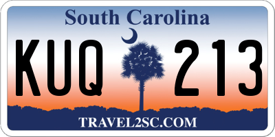 SC license plate KUQ213