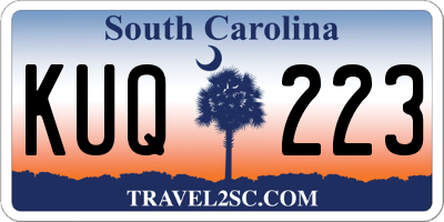SC license plate KUQ223