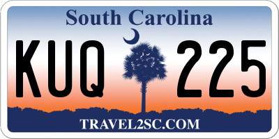 SC license plate KUQ225
