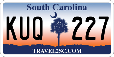 SC license plate KUQ227