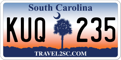 SC license plate KUQ235