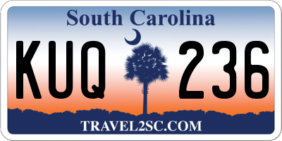SC license plate KUQ236