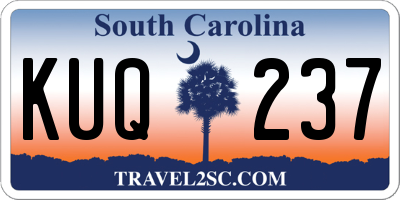 SC license plate KUQ237