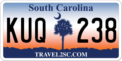 SC license plate KUQ238