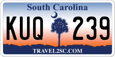 SC license plate KUQ239