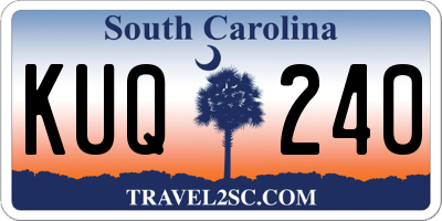 SC license plate KUQ240
